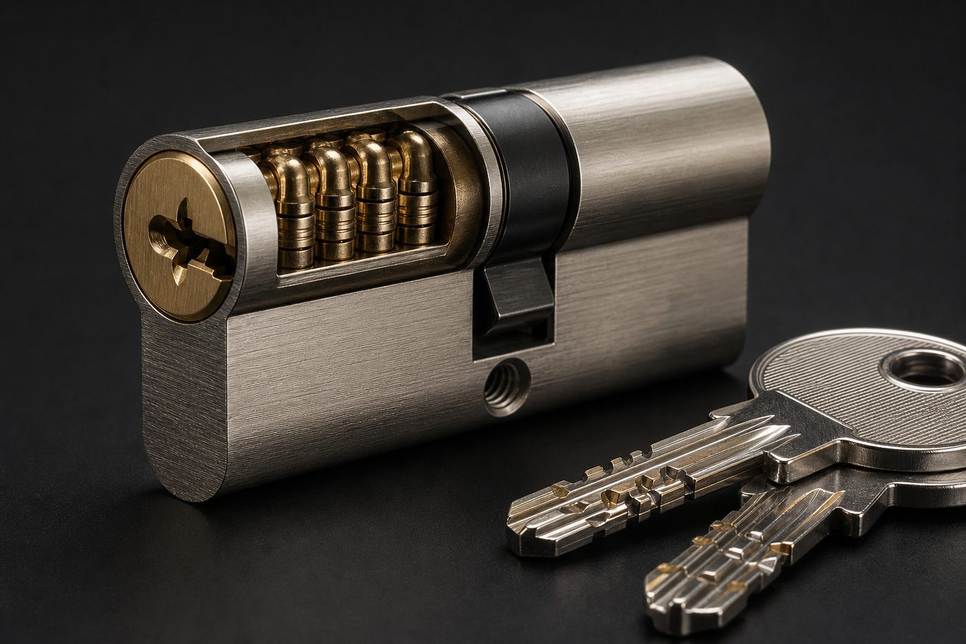 High-security anti-snap euro cylinder lock and keys